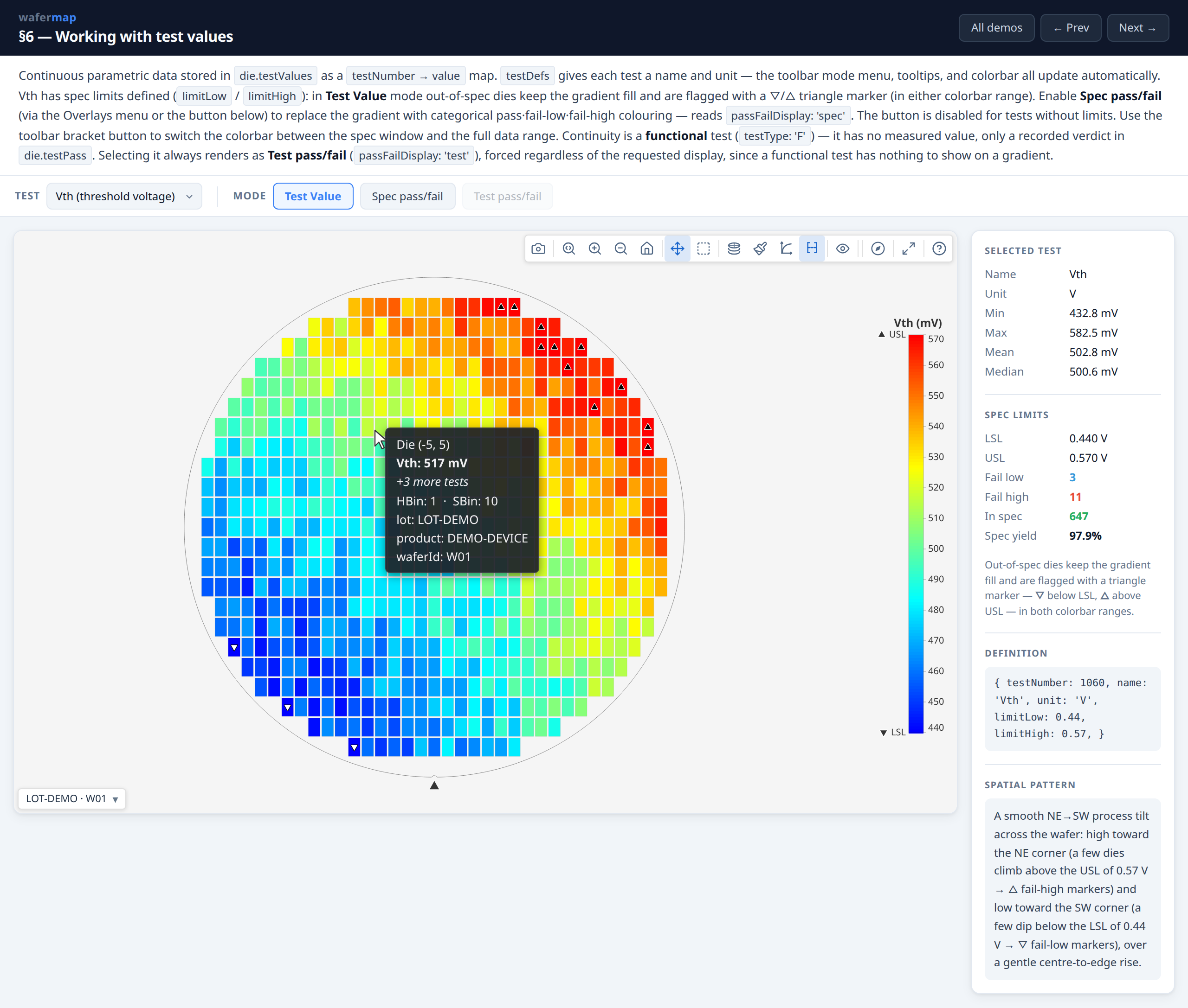 wafermap demo